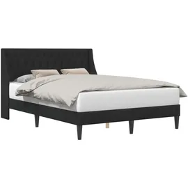 vidaXL Modernes Bett 120 x 200 cm Schwarz