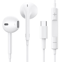 USB C Kopfhörer,Type C Kopfhörer mit Kabel, HiFi Stereo Kopfhörer mit Mikrofon und Lautstärkeregler,für iPhones 15/Samsung Galaxy S23/S22/15Plus/Google Pixel