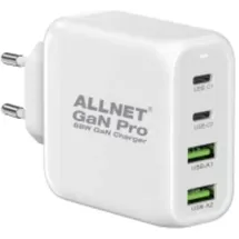 Allnet Ersatznetzteil QC USB-C PD GaN Netzteil Power Supply 2x USB Typ-A QC 2x USB Typ-C**EU PLUG**