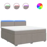 vidaXL Boxspringbett 180 x 200 cm Taupe