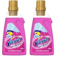 Vanish Oxi Action Gel Pink – 1 x 750 ml – Fleckenentferner und Wäsche-Booster Gel ohne Chlor – Für bunte Wäsche (Packung mit 2)