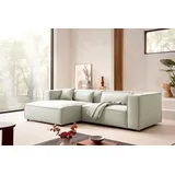 LeGer Home by Lena Gercke Eckcouch Cord 2-Sitzer Hellgrün
