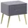 Beliani Nachttisch Flayat 38 x 46 x 49 cm Grau/Gold