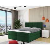 Mirjan24 Boxspringbett Rebos, Ehebett mit zwei Bettkästen, Doppelbett mit Topper (Manila 35, Größe: 180x200 cm) - Grau