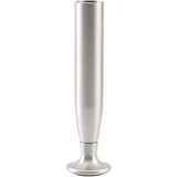 PORRO Möbelfuß 10cm Torino - Möbelfuß aus Metall - Tischfuß mit Innengewinde M22, Messing vernickelt matt