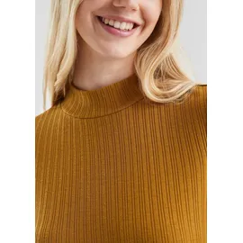 QS Geripptes Langarmshirt Gelb XXL