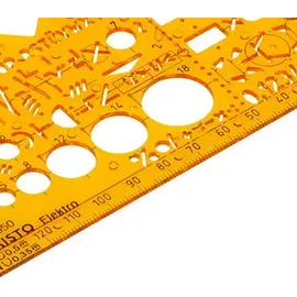ARISTO Zeichenschablone gelb-transparent
