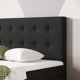 Inter Boxspringbett - schwarz - H3 - 140x200 cm