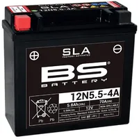 BS Battery 300841 12N5.5-4A AGM SLA Motorrad Batterie, Schwarz