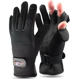 normani Outdoor Sports Neopren-Anglerhandschuhe Catcher in Schwarz/Schwarz | Gr.: M