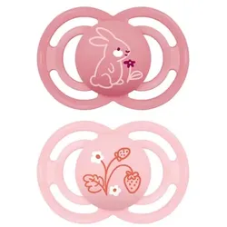 MAM Schnuller Perfect Silikon 2 Stk. 6-16 Monate Hase/Blume