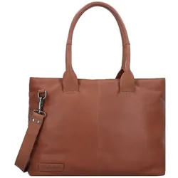 Plevier Structure Antilla Schultertasche RFID Schutz Leder 40 cm Laptopfach  braun
