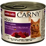 Animonda Carny Adult 200g Dose Katzennassfutter Sparpaket 12 x 200 Gramm Rind + Lamm