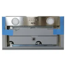 AEG DGE5661HM Einbauhaube 54 cm Silber