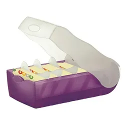 HAN Karteibox CROCO, Kunststoff, Polypropylen (PP), Lila, Durchscheinend, 121 mm