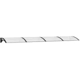vidaXL Türvordach Schwarz und Transparent 400x75 cm Polycarbonat