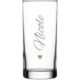 4youDesign Personalisiertes Longdrink-Glas – mit Namensgravur und Herz – Geschenkidee – Saftglas mit Name – Geschenk zum Geburtstag, Unisex Geschenk