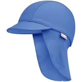 Sterntaler Bademütze mit Nackenschutz uni, Größe 53 in Blau meerblau