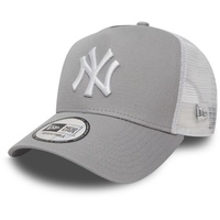 New Era New York Yankees MLB Clean Grau Weiß Verstellbare 9Forty A-Frame Trucker Cap für Kinder - Youth