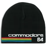 LOGOSHIRT Commodore C64 Beanie Schwarz