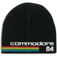 LOGOSHIRT Commodore C64 Beanie Schwarz