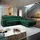 masseno Ecksofa Noto Velours 3-Sitzer Grün