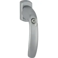 HOPPE Fenstergriff NY 0810SVS/U10 Alu.F9/stahlfarbig 35mm abschl.HOPPE