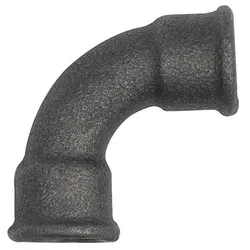 Bogen 2a, 90°, kurz, Rp 2" I, Rp 2" I, Temperguss schwarz