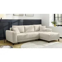 Jockenhöfer Gruppe Ecksofa Beverly L-Form, B: 251 cm, mit Bettfunktion, Bettkasten & Zierkissen beige