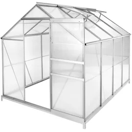 Tectake Gewächshaus Alu HKP 4 mm 4,41 m2 inkl. Fundament