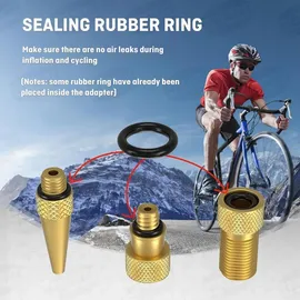 luxuskollektion Fahrradventil Adapter Set mit Sortierbox 10