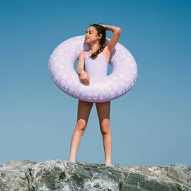 Swim Essentials SwimEssentials Schwimmring, Lila Leopard