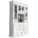 ebuy24 Vitrine Halifax Vitrinenschrank mit 4 Glastüren und divers weiß