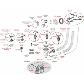 alcadrain s.r.o. Alcadrain Ab- und Überlaufgarnitur mit Füllfunktion, schwarz