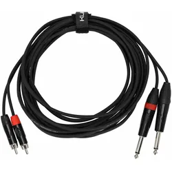 Klang Twin Audiokabel, 6 Meter 2x Klinke, male, mono - 2x Cinch male - Audiokabel