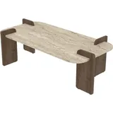 Asir Leapiri Beige Walnuss 120 x 35 x 60 cm