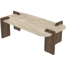 Asir Leapiri Beige Walnuss 120 x 35 x 60 cm