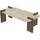 Asir Leapiri Beige Walnuss 120 x 35 x 60 cm