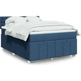 vidaXL Boxspringbett 140 x 200 cm Blau