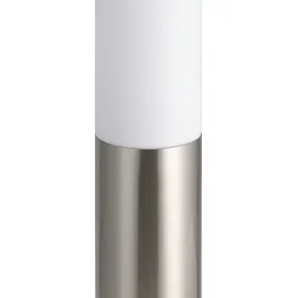 EGLO Außenleuchte Edelstahl Kunststoff IP44 E27 silber, weiß