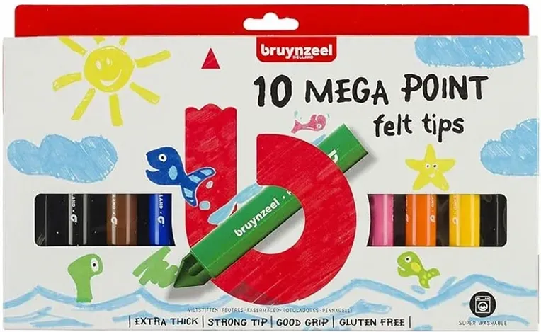 BRUYNZEEL Filzstifte Mega Point 10 Stk. 3+