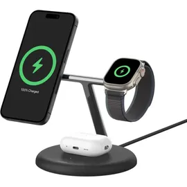 Belkin BOOST CHARGE Pro 3-in-1 Wireless Charger, Qi2 15W, black – Schwarz