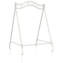 vidaXL Schaukelrahmen Antik Weiß 113 x 121,5 x 168 cm Stahl