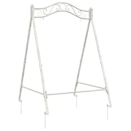 vidaXL Schaukelrahmen Antik Weiß 113 x 121,5 x 168 cm Stahl