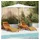 vidaXL Sonnenliege 3 pcs 40 x 40 x 40 cm Braun