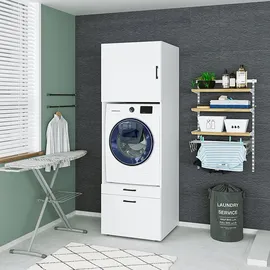 roomartstore.de Waschmaschinenschrank 62 x 0 x 0 cm Weiß