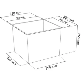 Prosperplast Urbi Square Effect 32,5 x 32,5 x 61 cm marengo