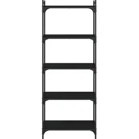 vidaXL Bücherregal 5 Böden 60 x 30 x 154 cm Schwarz