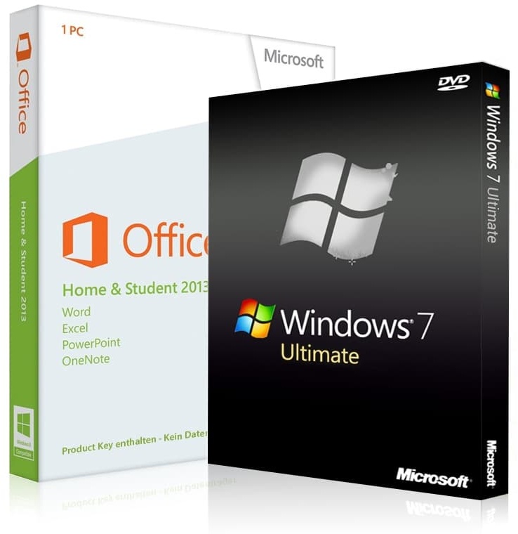 Windows 7 Ultimate + Office 2013 Home & Student Lizenznummer