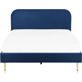 Beliani Flayat 140 x 200 cm Blau/Gold
